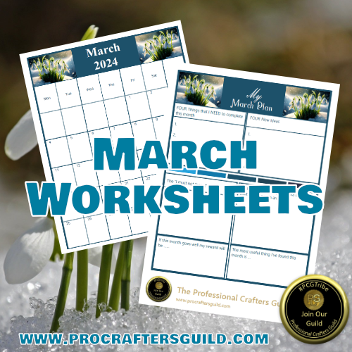 Download your March Worksheets from the Members Area